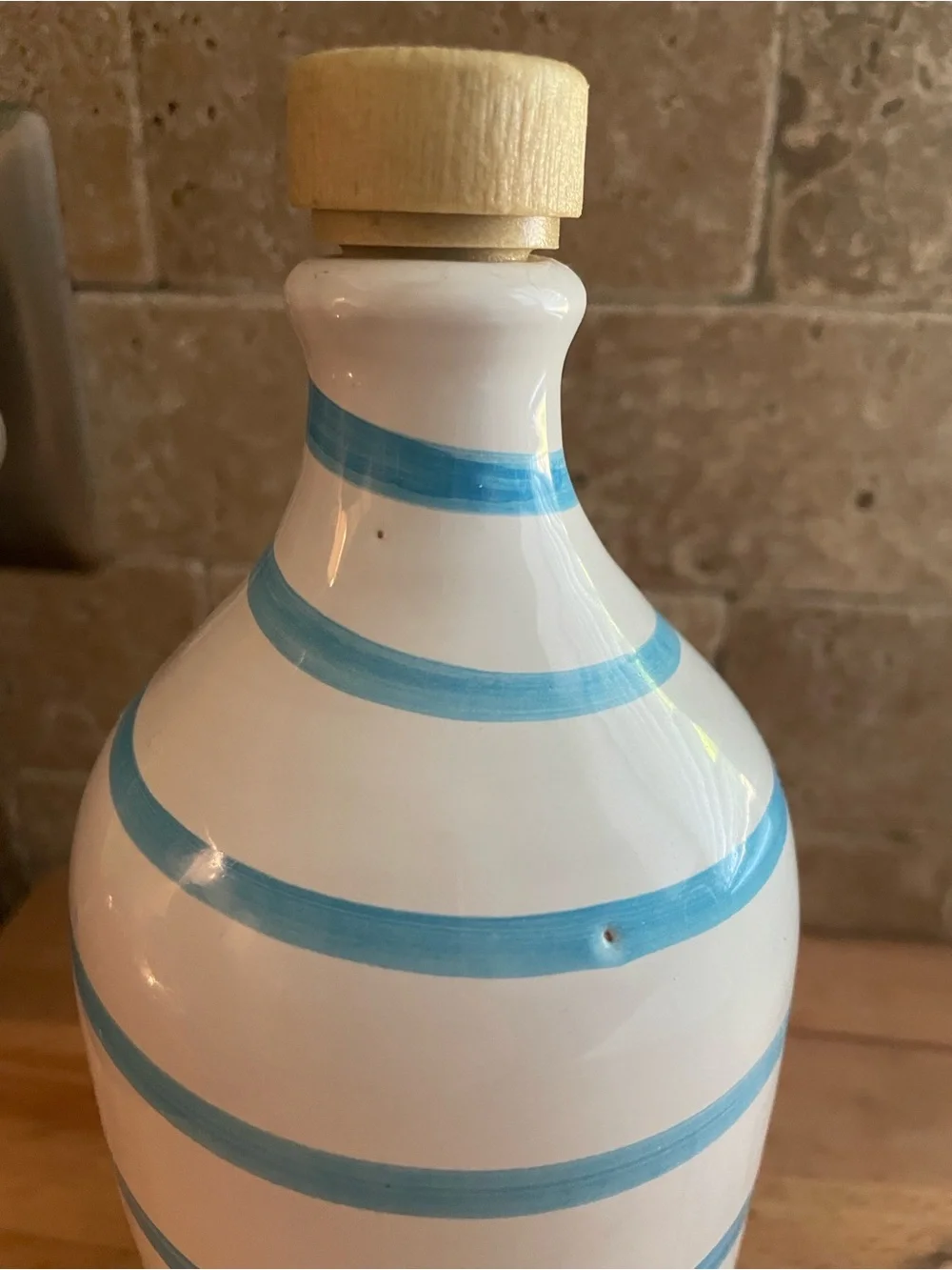 Frantoio Muraglia - Blue and White Striped Olive Oil Bottle